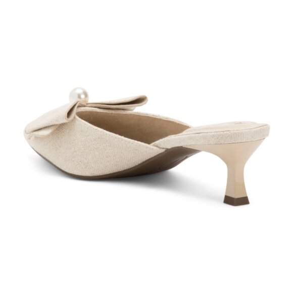 ANNE KLEIN Inessa Faux Pearl Bow Kitten Heels - Picture 2 of 2